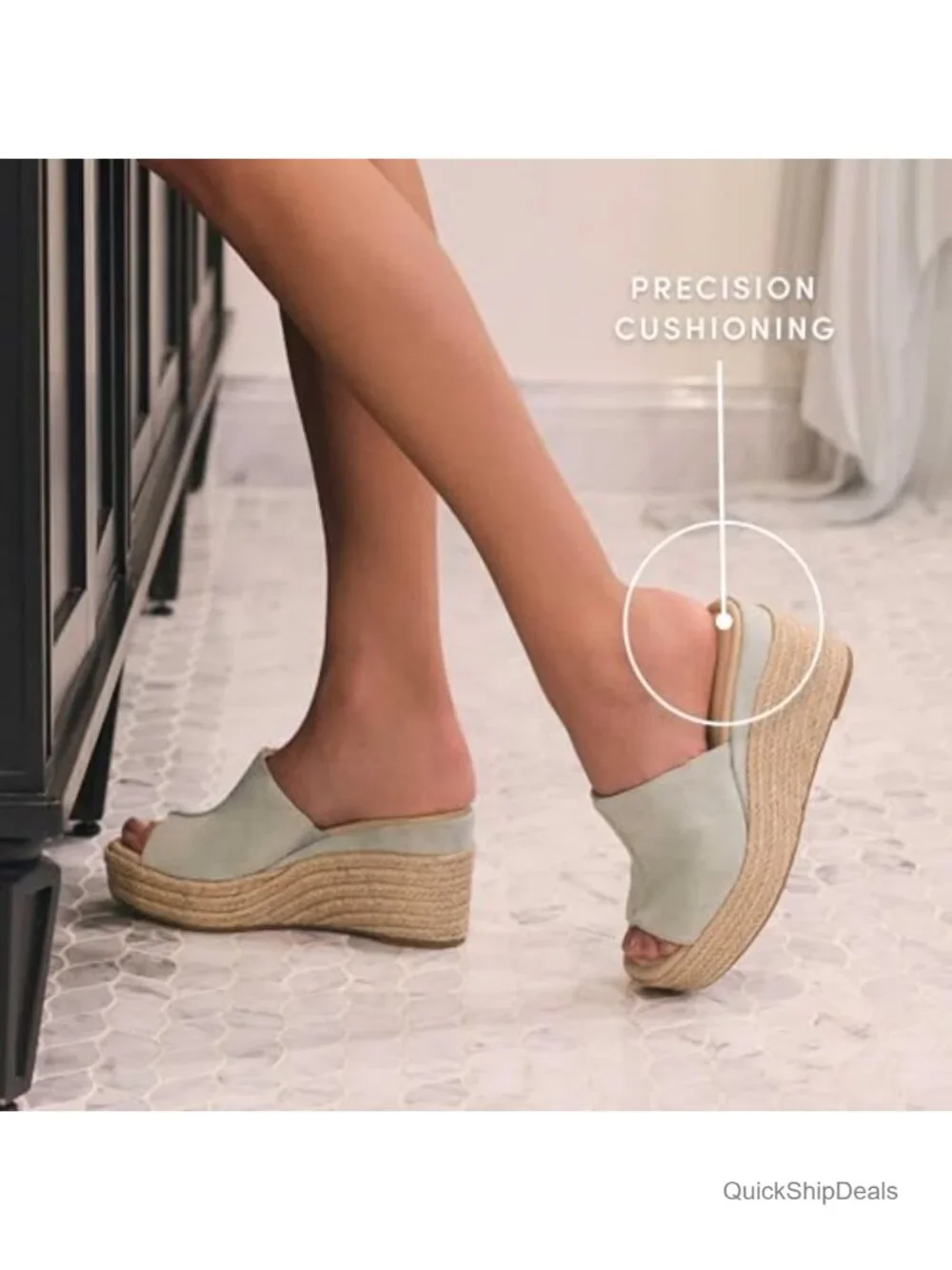 Espadrille Wedge Sandals with Soft System Comfort Technology - Slip-On Platform